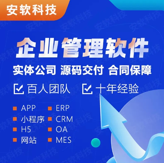 企业管理系统软件定制oa办公crm客户erp小程序公众号app商城开发